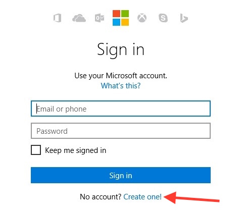 Microsoft login